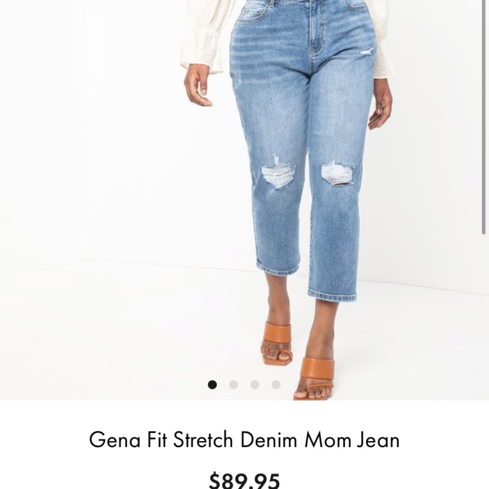ELOQUII Gena Fit Stretch Denim Mom Jean Size 22